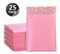 Enveloppes De Courrier Rembourrées À Bulles, 25 Pièces, Pour Emballage De Cadeau, Sac Auto-Scellant, Noir, Blanc