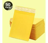Enveloppes De Courrier Rembourrées À Bulles, En Poly, Pour Emballage De Cadeau, Sac Auto-Scellant, Noir, Blanc, Rose, Jaune, 50 Pièces