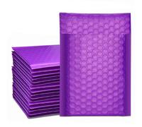 Enveloppes De Courrier Rembourrées À Bulles Violettes, Pour Emballage De Cadeaux, Sac Auto-Scellant, 50 Pièces