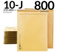 Enveloppes de protection avec coussin d'air - Enveloppes d'expédition 10 pièces - 370 x 480 mm - 800 pièces - Papier kraft - Film à bulles - Expédition sécurisée