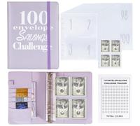 Enveloppes de rechange pour carnet de notes - Économisez 5050 $ | Kit complet de 100 enveloppes pour économiser de l'argent, tout est inclus, utilisé pour le suivi du budget personnel à la