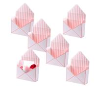 Enveloppes de Saint-Valentin Coffret 6 Pièces Romantique Grande Capacité | Coffret Cadeau Saint-Valentin pour Anniversaire Fête Cadeaux Chocolat Goûter Adultes
