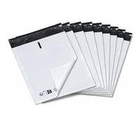 Enveloppes d'expédition Waytex 15x20 cm opaques autocollantes LDPE recyclables - Pack de 100 - Blanc Blanc