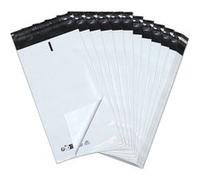 Enveloppes d'expédition Waytex Pack de 100 - 17x30 cm - Opaque - Autocollantes - Recyclables LDPE - Blanc Blanc