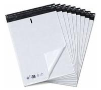 Enveloppes d'expédition Waytex Pack de 100 - 25x35 cm - Opaque - Autocollantes - Recyclables LDPE - Blanc Blanc
