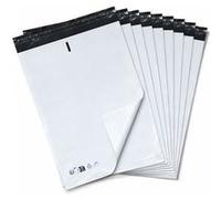 Enveloppes d'expédition Waytex Pack de 100 - 32x45 cm - Opaque - Autocollantes - Recyclables LDPE - Blanc Blanc