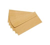 Enveloppes En Papier Kraft, Enveloppes (100 Pièces) En Papier Kraft Vintage -80 G/m² (DIN Dl - 220 X 110 Mm)