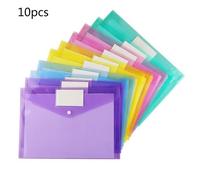 Enveloppes En Plastique Poly, 10 Paquets De Dossiers De Documents Clairs Avec Lettre Américaine Format A4, Enveloppes Pour Fichiers Avec Pochette Pour Étiquettes
