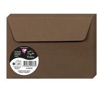 Clairefontaine Enveloppes C6 Marron Taupé 120g Auto-Adhésives Lot 20 - Format standard 11,4 x 16,2 cm, Papier Lisse, Invitation Mariage, Faire-Part, Cartes & Correspondance - Pollen - Réf. 5876C