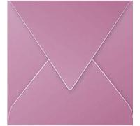 Clairefontaine Enveloppes Pollen 55658C Paquet de 20 14×14 cm 120 g/m² Rose Hortensia Gommées