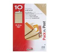 Enveloppes - Kraft armé - C4 - 229x324mm - Auto adhésive - Lot de 10 - GPV