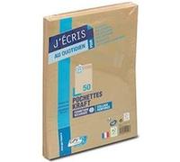 Enveloppes - Kraft - C4 - 229x324mm - Auto adhésive - Lot de 50 - Courrier - GPV