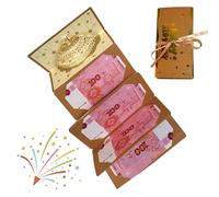 Enveloppes porte-argent d'anniversaire boîte carte gâteau 3D avec musique | Porte-monnaie avec carte de vœux « Happy Birthday » pour homme, femme, enfants, garçons, parents, grands-parents et fêtes