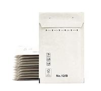 Enveloppes rembourrées, enveloppes d'expédition, sacs en papier avec intérieur à bulles, couleur blanche, sacs d'expédition avec fermeture adhésive, 50 enveloppes (100 x 165 mm)