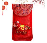Enveloppes Rouges Chinoises Ensemble de motifs de broderie traditionnelle | Enveloppes rouges du Nouvel An 2026 Pour la Fête du printemps, mariage, fiançailles, anniversaire et célébrations