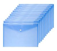 Enveloppes Transparentes Colorées Avec Fermeture À Bouton-Pression Pour Organiser Vos Documents ¿ Étanches, Grande Capacité, Pochette Pour Étiquette, 13 X 9,25 Pouces