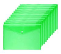 Enveloppes Transparentes Colorées Avec Fermeture À Bouton-Pression Pour Organiser Vos Documents ¿ Étanches, Grande Capacité, Pochette Pour Étiquette, 13 X 9,25 Pouces