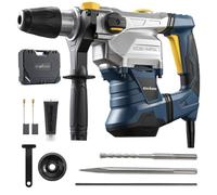 Enventor Marteau Perforateur SDS-MAX, 1500W, 12J, 3 Fonctions | Marteau Piqueur avec Contrôle des Vibrations et Embrayage de Sécurité, Poignée Rotative à 360°, pour Béton et Pierre