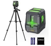 ENVENTOR Niveau Laser Vert 25M, Laser Croix Autonivelant, Modes Manuel et Autonivelant, 360° Laser Rotatif avec Support Magnétique, IP54, Boîtier de Protection, 2 * Batteries AA, 1 x Trépied