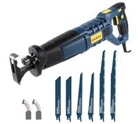 Enventor Scie Sabre, changement de lame sans outil, 850W, course 28mm | 6 Lames, 2800 SPM Vitesse Variable, Poignée Rotative à 180°, pour Bois, Métal, PVC et Élagage