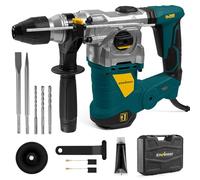 Enventor SDS-Plus Marteau perforateur rotatif 13 A 2,5-0,6 cm pour béton pierre de sécurité marteau de démolition électrique avec 4 fonctions burins de contrôle des vibrations