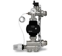 ENVIRON - Kit de règles fixes réglable de 20 à 70 °C avec pompe à haute efficacité et support | Convient jusqu'à 220 m² | pour chauffage au sol groupe de pompes | Laiton : CW 617N O nickelé (Environ