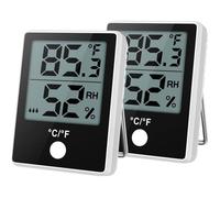 ENVIRONNEMENT QUALITE DE L'AIR - DEPERDITION DE CHALEUR - MESURE THERMIQUE - HYGROMETRE Thermomètre hygromètre numérique Lot de 2