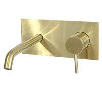 Envol mitigeur lavabo encastré or brossé Essebagno