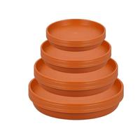 ENWWCH 1 Ensemble de soucoupes for Pots Plantes, 4 Tailles (18/22/24/26cm), Plateaux d'égouttage en Plastique, for Pots Jardin intérieur/extérieur pour Jardinage
