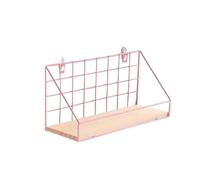 ENWWCH 2 pièces en Bois Lron Mur Livres étagère Support Organisateur Fournitures de Cuisine Shef Rangement Suspendu Armoire for Outils Salle Bain pour Chambre(Pink,34 * 10.5 * 14cm)