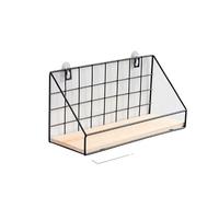 ENWWCH 2 pièces en Bois Lron Mur Livres étagère Support Organisateur Fournitures de Cuisine Shef Rangement Suspendu Armoire for Outils Salle Bain pour Chambre(Black,28.5 * 10.5 * 14cm)