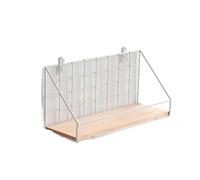 ENWWCH 2 pièces en Bois Lron Mur Livres étagère Support Organisateur Fournitures de Cuisine Shef Rangement Suspendu Armoire for Outils Salle Bain pour Chambre(White,28.5 * 10.5 * 14cm)