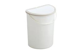 ENWWCH Poubelle à pression murale de salle bains 7/10l, avec couvercle, corbeille étanche poignée, poubelle étroite suspendue cuisine Pour plan de travail(10L White)
