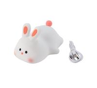 Enwye Lampe de Nuit Lapin Mignonne, pour Fille Rechargeable par USB, veilleuse Chaude en Silicone Souple, idéale pour la Chambre à Coucher