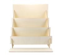 Enwye Présentoir À 3 Niveaux pour Cartes De Vœux, Présentoir À Autocollants en Bois, Support Multifonctionnel pour Livres, Organisateur D'autocollants, Porte-brochures Polyvalent