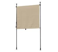 ENWYTE Store Enrouleur Extérieur Auvent Enroulable Vertical Écran de Confidentialité Pare-Soleil Rétractable Manuellement Protection UV Isolation Thermique Blocage de la Lumière(Khaki,250 * 270CM)