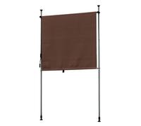 ENWYTE Store Enrouleur Extérieur Auvent Enroulable Vertical Écran de Confidentialité Pare-Soleil Rétractable Manuellement Protection UV Isolation Thermique Blocage de la Lumière(Brown,250 * 270CM)