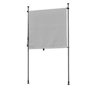 ENWYTE Store Enrouleur Extérieur Auvent Enroulable Vertical Écran de Confidentialité Pare-Soleil Rétractable Manuellement Protection UV Isolation Thermique Blocage de la Lumière(Light gray,300*270CM)