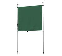 ENWYTE Store Enrouleur Extérieur Auvent Enroulable Vertical Écran de Confidentialité Pare-Soleil Rétractable Manuellement Protection UV Isolation Thermique Blocage de la Lumière(Dark green,250*270CM)