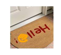 EnxJire Paillasson en Coco Tapis de Sol Imitation cocotier, Demi-Cercle, découpable, for Porte d'entrée, grattage Boue, dépoussiérage, antidérapant(Color 4)