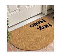 EnxJire Paillasson en Coco Tapis de Sol Imitation cocotier, Demi-Cercle, découpable, for Porte d'entrée, grattage Boue, dépoussiérage, antidérapant(Color 1)