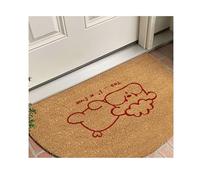 EnxJire Paillasson en Coco Tapis de Sol Imitation cocotier, Demi-Cercle, découpable, for Porte d'entrée, grattage Boue, dépoussiérage, antidérapant(Color 2)