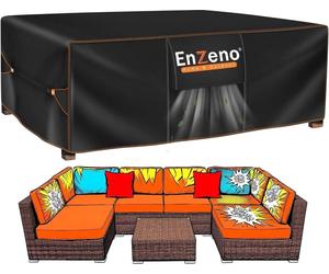 Enzeno Couverture pour meubles de jardin imperméable 300x200x90cm Oxford Couverture pour meubles de salon Housse de protection hivernale