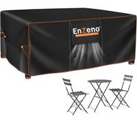 Enzeno Housse Salon de Jardin Exterieur,120x90x74cm Bache Table Exterieur | Housse Table de Jardin Avec Évent,420D Oxford Tissu,Coupe-Vent Imperméable Résistant au Froid,Plusieurs Tailles Disponibles
