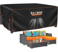 Enzeno Housse Salon de Jardin Exterieur,200x160x74cm Bache Table Exterieur | Housse Table de Jardin Avec Évent,420D Oxford Tissu,Coupe-Vent Imperméable Résistant au Froid,Plusieurs Tailles Disponibles
