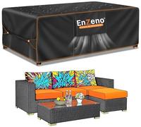 Enzeno Housse Table de Jardin,Bâche Protection Salon Extérieur,230x165x74cm | Housses pour Mobilier 420D Tissu Oxford Imperméable Anti-UV Coupe-vent Indéchirable avec Aérations et Boucles de Fixation