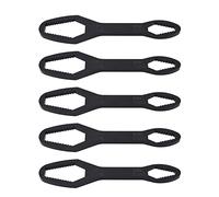 EOJDDPA Jeu de clés à serrage automatique à double extrémité 5 pièces en acier alli ouble tête universelle outil 8 mm à 22 mm pour la réparation à domicile et l'entretien (D Noir)