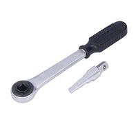 EOJDDPA Jeu de clés de valve de radiateur en acier au carbone, outil de réparation de joint de clé étagée avec poignée à cliquet pour raccords de vannes de radiateur, bouchons, joints de