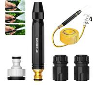 Eojpdji Buse de Tuyau d'arrosage Haute Pression - avec Surpresseur 3 Jets Réglables - Buse d'eau Haute Pression Domestique pour Lavage Auto | Nettoyage Ménager, Lavage Auto, Arrosage, Jardin