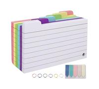 Eojpdji Cartes de Notes - 300 Pièces Cartes de Révision Lignées Couleurs Carton Épais | Fournitures scolaires pour enseignement étudiants prise de notes cours collège